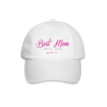 Best Mom since 2018 - Baseballkappe - Weiß/Weiß - Vorne