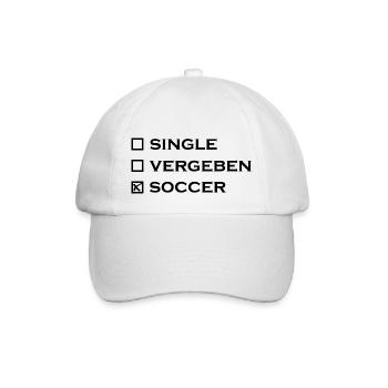 Fußball Soccer - Baseballkappe - Weiß/Weiß - Vorne