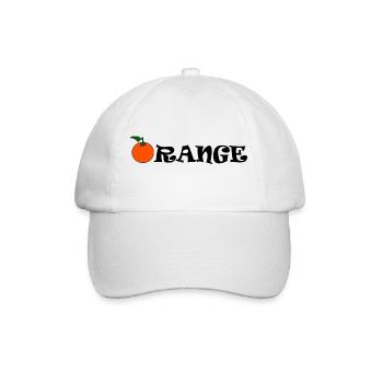 Orange - Baseball Cap - white/white - Front