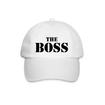 Le patron en noir - Casquette classique - blanc/blanc - Devant