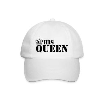 his queen her king couple black - Baseballkappe - Weiß/Weiß - Vorne