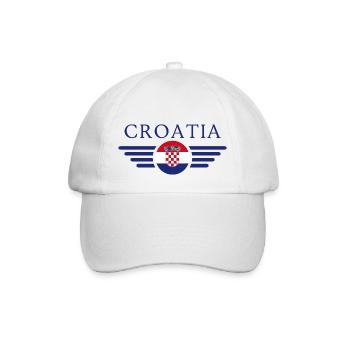 Kroatien - Baseballkappe - Weiß/Weiß - Vorne