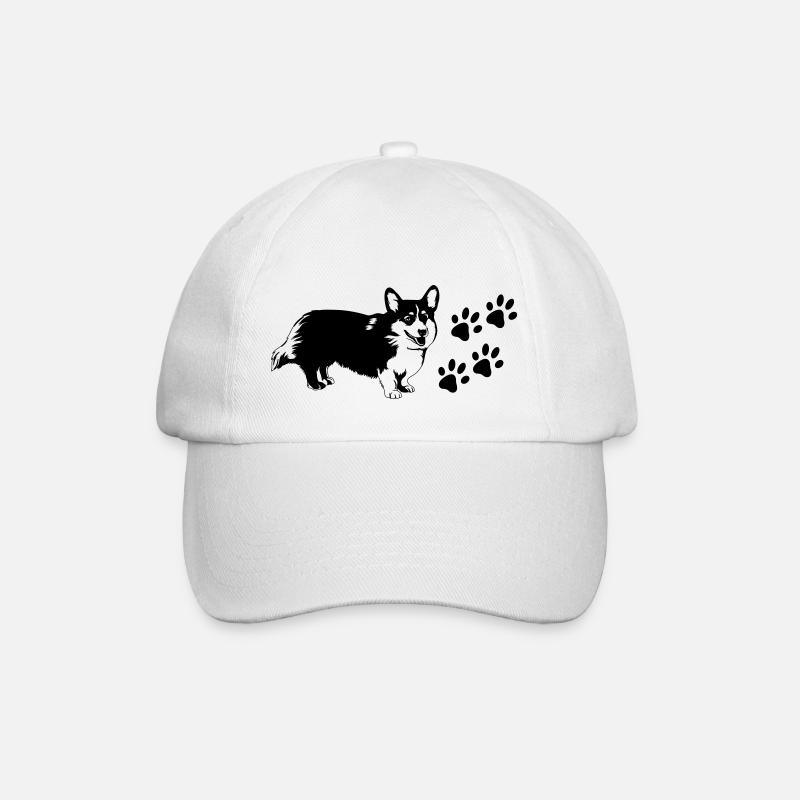 Hund - Baseballkappe - Weiß/Weiß