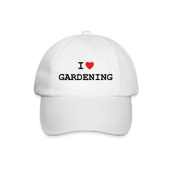 I love gardening! T-shirt for all garden fans - Baseball Cap - white/white - Front