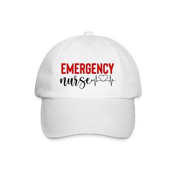 Emergency Nurse - Baseball Cap - white/white - Front