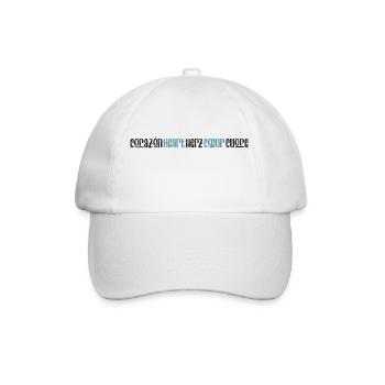 « Heart » - lettrage en 5 langues (bicolore) - Casquette classique - blanc/blanc - Devant