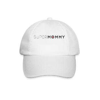 SuperMommy Mama T-shirt - Baseballkappe - Weiß/Weiß - Vorne