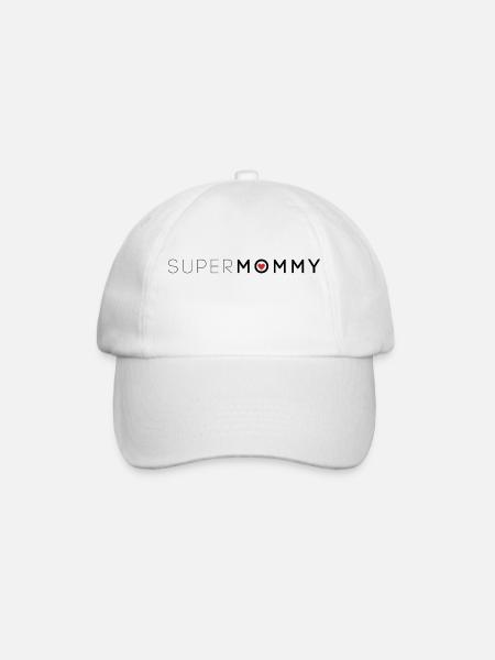 SuperMommy Mama T-shirt - Casquette classique - blanc/blanc