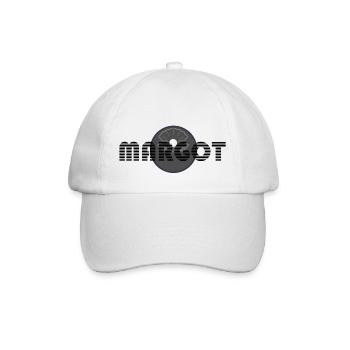 Margot typographie noir - d'origine Latine - perle - Casquette classique - blanc/blanc - Devant