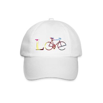 cyclist cycling bmx bike sport mountain biking hobby - Baseball Cap - white/white - Front