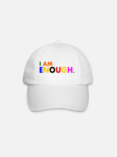 I am enough - Baseballkappe - Weiß/Weiß
