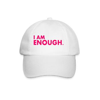 I am enough - Baseballkappe - Weiß/Weiß - Vorne