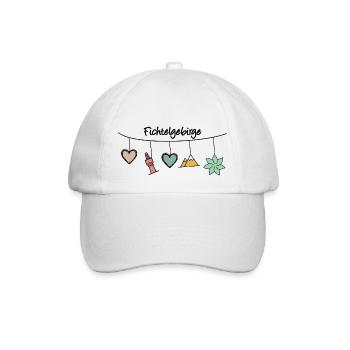 Fichtelgebirge mobile - Baseballkappe - Weiß/Weiß - Vorne