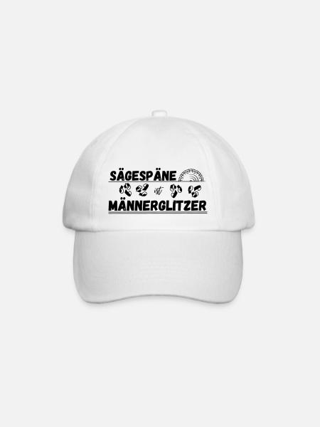 Sägespäne ist männerglitzer - für den Heimwerker - Baseballkappe - Weiß/Weiß