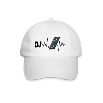 DJ Herzschlag - Baseballkappe - Weiß/Weiß - Vorne