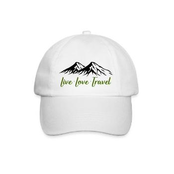 Vivre l’amour voyage montagnes - Casquette classique - blanc/blanc - Devant