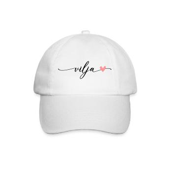 Vilja Name Calligraphy Font - Baseball Cap - white/white - Front