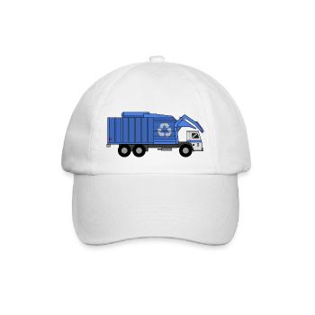 Müllwagen Liebe Müllabfuhr Kind Junge I Geschenk - Baseballkappe - Weiß/Weiß - Vorne