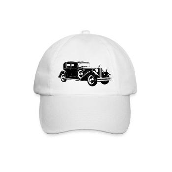 Oldtimer Auto Youngtimer Schrauber Werkstatt Tuner - Baseballkappe - Weiß/Weiß - Vorne