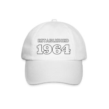 Fondée en 1964 - Célébrez votre année de naissance - Casquette classique - blanc/blanc - Devant