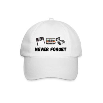 Never Forget - Baseballkappe - Weiß/Weiß - Vorne