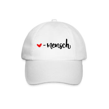 liebling mensch herz herzensmensch valentinstag - Baseballkappe - Weiß/Weiß - Vorne
