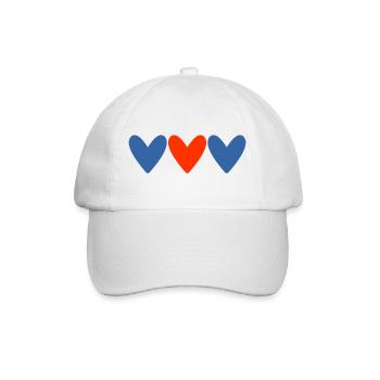 HEART. HEARTS. VALENTINE'S DAY. LOVE. LOVE. COUPLE. - Baseball Cap - white/white - Front