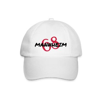 Mannheim Monnem Mannheimat - Baseballkappe - Weiß/Weiß - Vorne