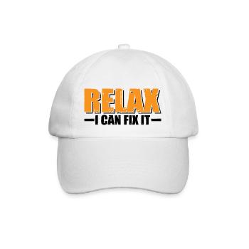 Relax I Can Fix It 15 - Baseball Cap - white/white - Front