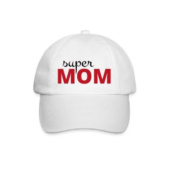 Super mom - Baseball Cap - white/white - Front