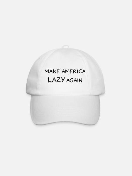 Make America Lazy Again - Baseball Cap - white/white
