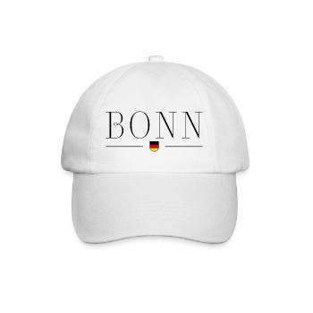 Bonn, Deutschland Eleganz Stil Design T-Shirt - Baseballkappe - Weiß/Weiß - Vorne