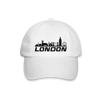 london skyline 1 - Baseballkappe - Weiß/Weiß - Vorne