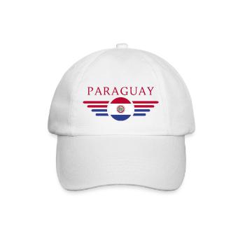 J’aime le Paraguay, T-shirt design de style élégance - Casquette classique - blanc/blanc - Devant