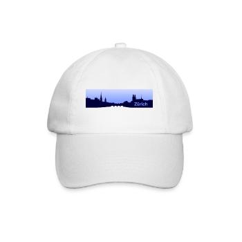 Zürich City - Skyline - Stadt - Design - Züri Love - Baseballkappe - Weiß/Weiß - Vorne