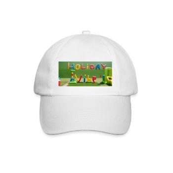 Holiday Vibe Aufblasbarer Textentwurf Holiday Vibe - Baseballkappe - Weiß/Weiß - Vorne