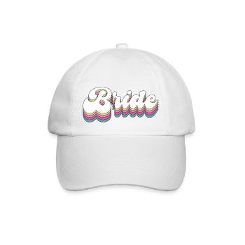Mariée Vintage Lettrage Rétro Enterrement de vie de garçon Proposition engagée - Casquette classique - blanc/blanc - Devant