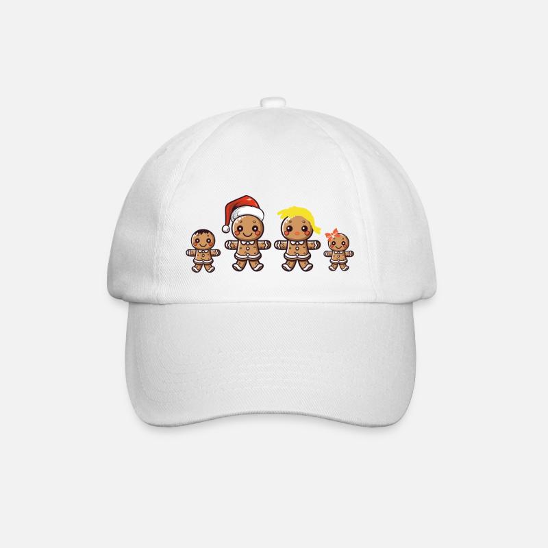 Gingerbread Family - Baseballkappe - Weiß/Weiß