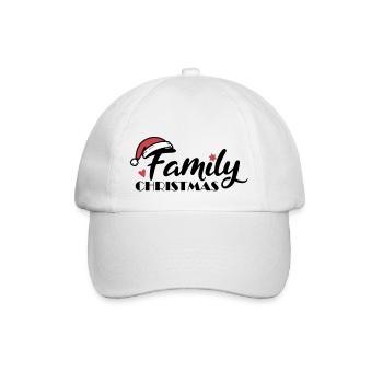 Family Christmas Font - Baseball Cap - white/white - Front