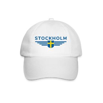 Stockholm T-Shirt für Fans und Reisende - Baseballkappe - Weiß/Weiß - Vorne