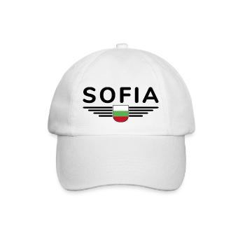 Sofia Design – Stolz auf Bulgariens Hauptstadt - Baseballkappe - Weiß/Weiß - Vorne