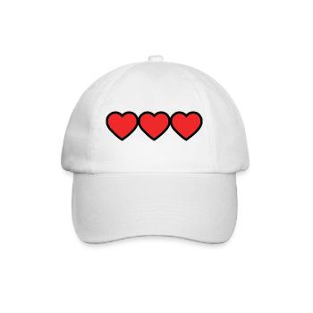 VALENTINE'S DAY. Bachelorette party. I LOVE YOU. I LOVE YOU. LOVE - Baseball Cap - white/white - Front