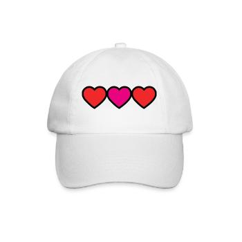 VALENTINE'S DAY. Bachelorette party. I LOVE YOU. I LOVE YOU. LOVE - Baseball Cap - white/white - Front