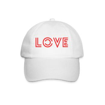 Love - Baseballkappe - Weiß/Weiß - Vorne