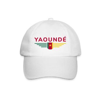Yaoundé Design – Fier de la capitale du Cameroun - Casquette classique - blanc/blanc - Devant