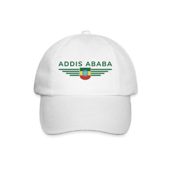 Addis Ababa T-Shirt – Capital City Style - Baseball Cap - white/white - Front