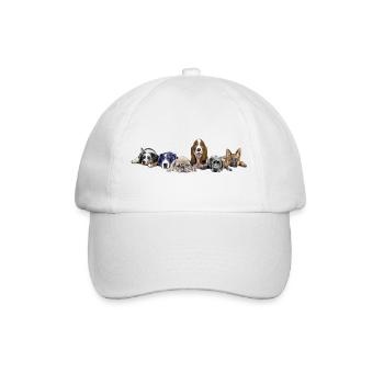 Chiens aussi Chien de montagne Carlin Basset Chien de berger - Casquette classique - blanc/blanc - Devant