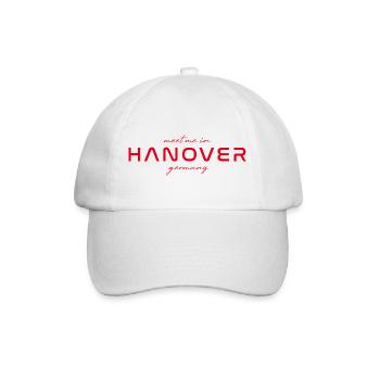 Hannover T-Shirt – Skyline - Baseballkappe - Weiß/Weiß - Vorne