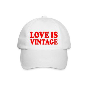 Love is vintage - Baseballkappe - Weiß/Weiß - Vorne