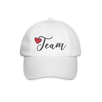 Team Herz - Baseballkappe - Weiß/Weiß - Vorne